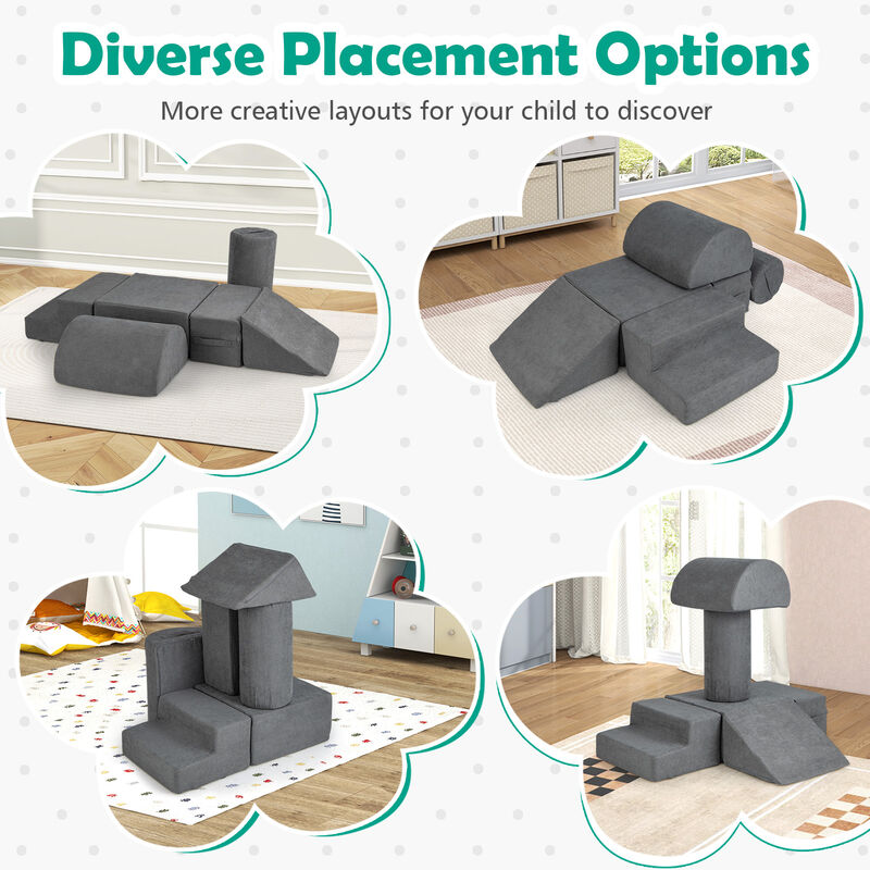 6-Piece Baby Climbing Blocks with 30D High-Density Foam and Carrying Handles