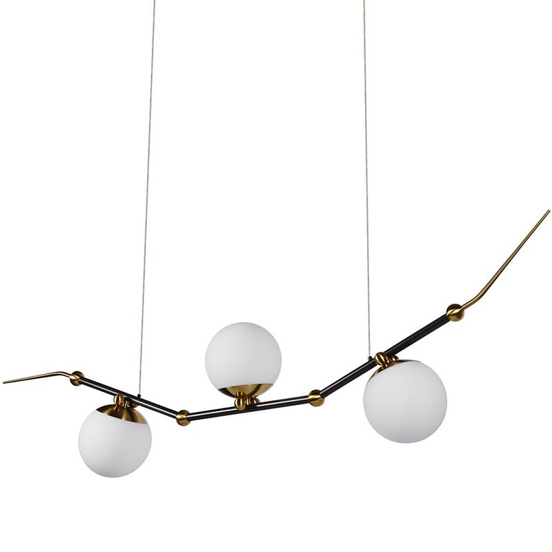VONN Lighting Height Adjustable Pendant Light Integrated LED Linear Chandelier