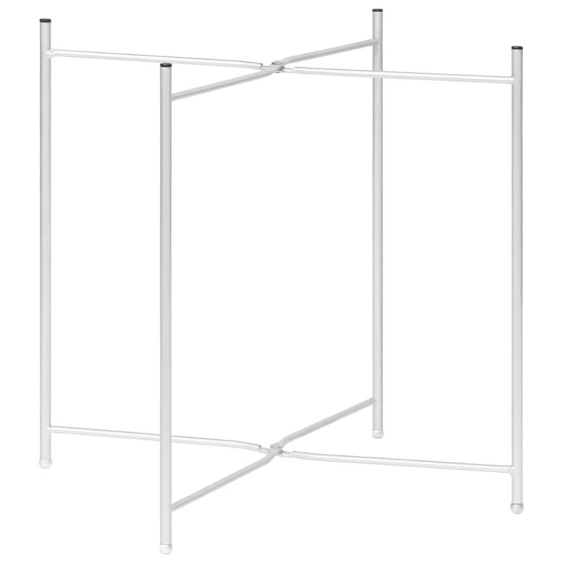 vidaXL Side Table Silver 15.7"x15.7"x16.1" Glass