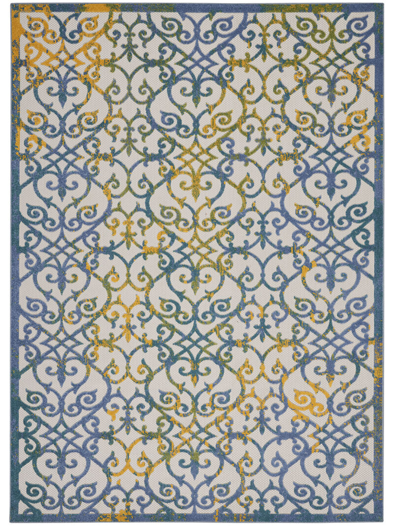Aloha ALH21 Ivory/Blue 9' x 12' Rug
