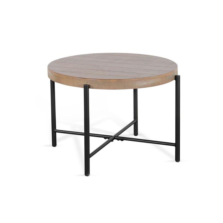 Sunny Designs Round 28 Distressed End Table
