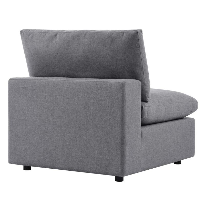 Modway Commix Sunbrella Outdoor Patio Armless Chair, 36 x 36 x 32, Gray
