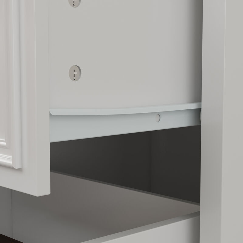 White Wooden Modern European Style Accent Storage Cabinet with 9-Drawer