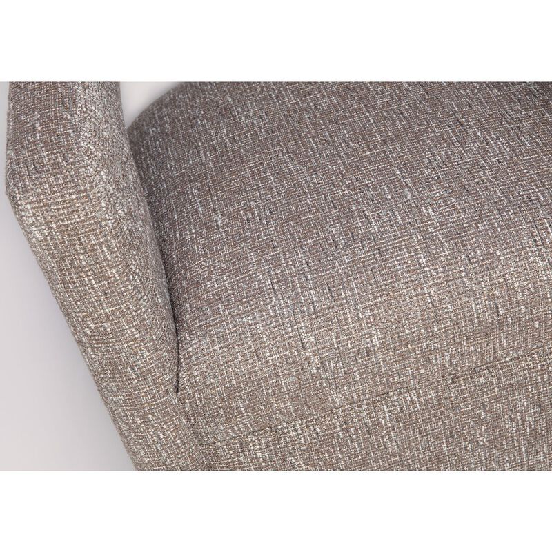 Jofran Lexy Modern Sculpted Curved Upholstered Swivel Accent Chair