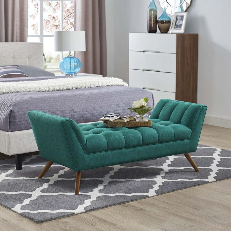 Modway Response Medium Upholstered Fabric Bench