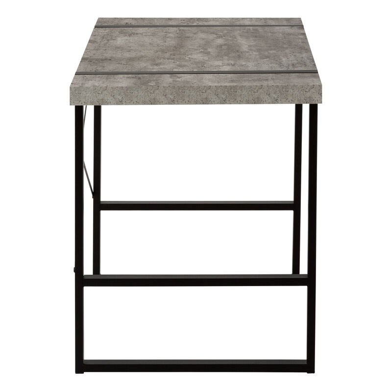 Monarch Specialties I 7661 Computer Desk, Home Office, Laptop, 48"L, Work, Metal, Laminate, Grey, Black, Contemporary, Modern