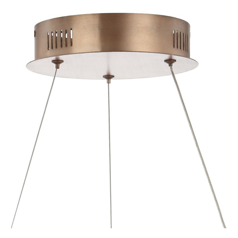 Cursive Adjustable Spiral Integrated LED Metal Chandelier Ceiling Light