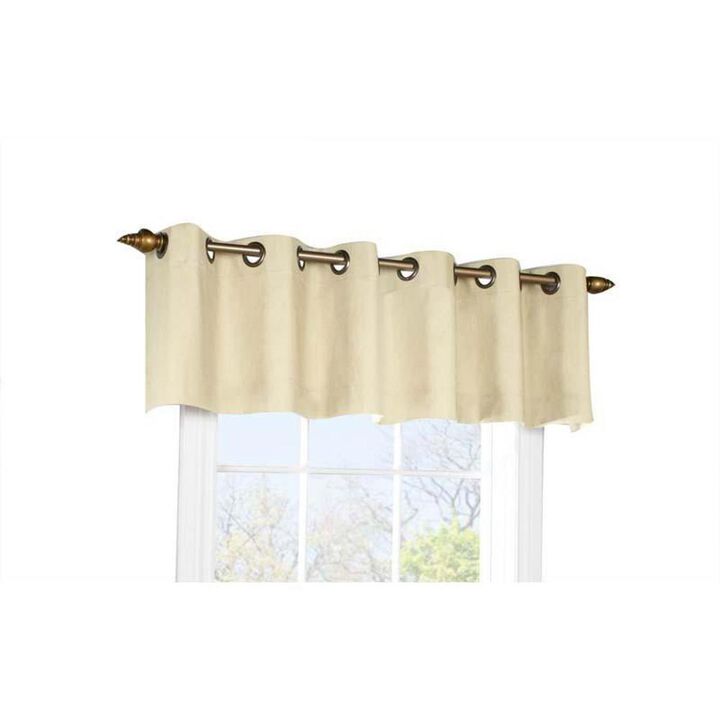Commonwealth Thermalogic Weather Cotton Fabric Grommet Top Valance - 40"x15" - Burgundy