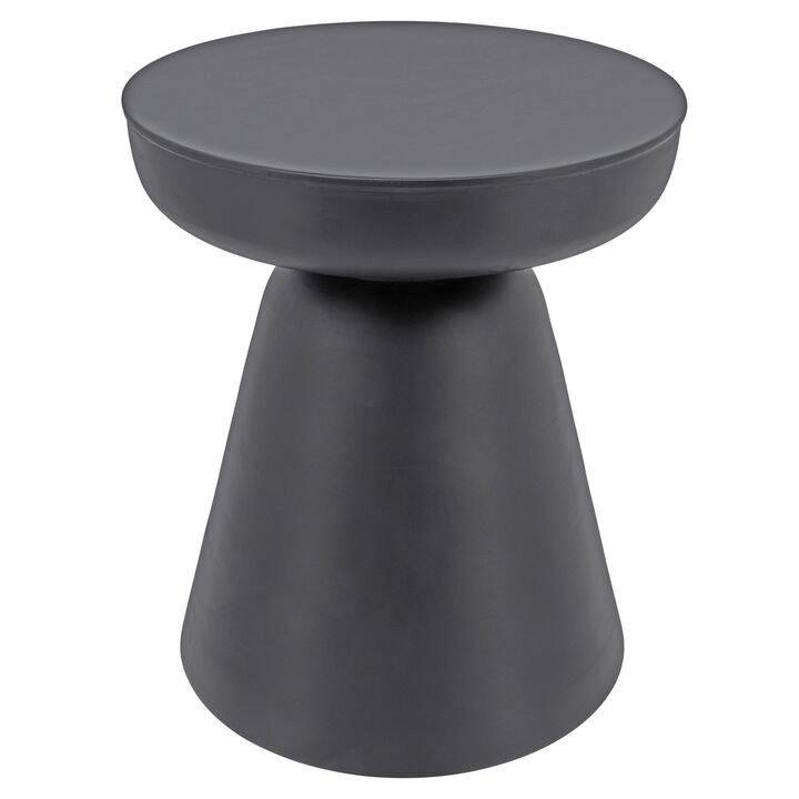 Wood, 19" Side Table, Black - Benzara