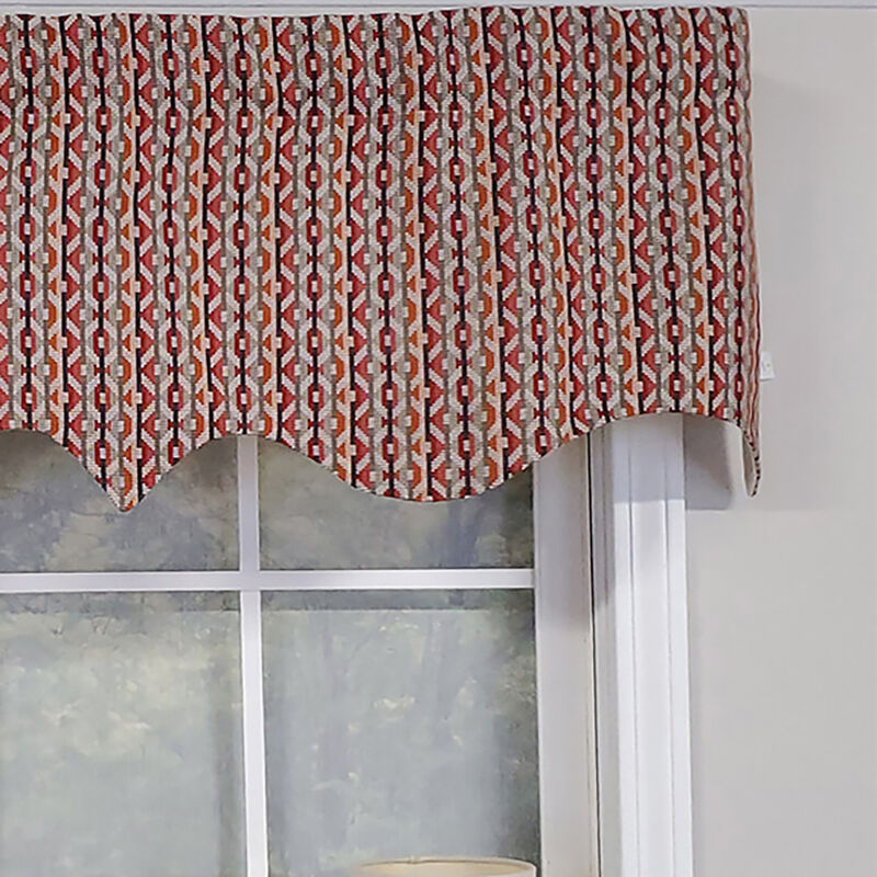 RLF Home Modern Design Classic Anorak Regal Style Window Valance  50" x 17" Multicolor