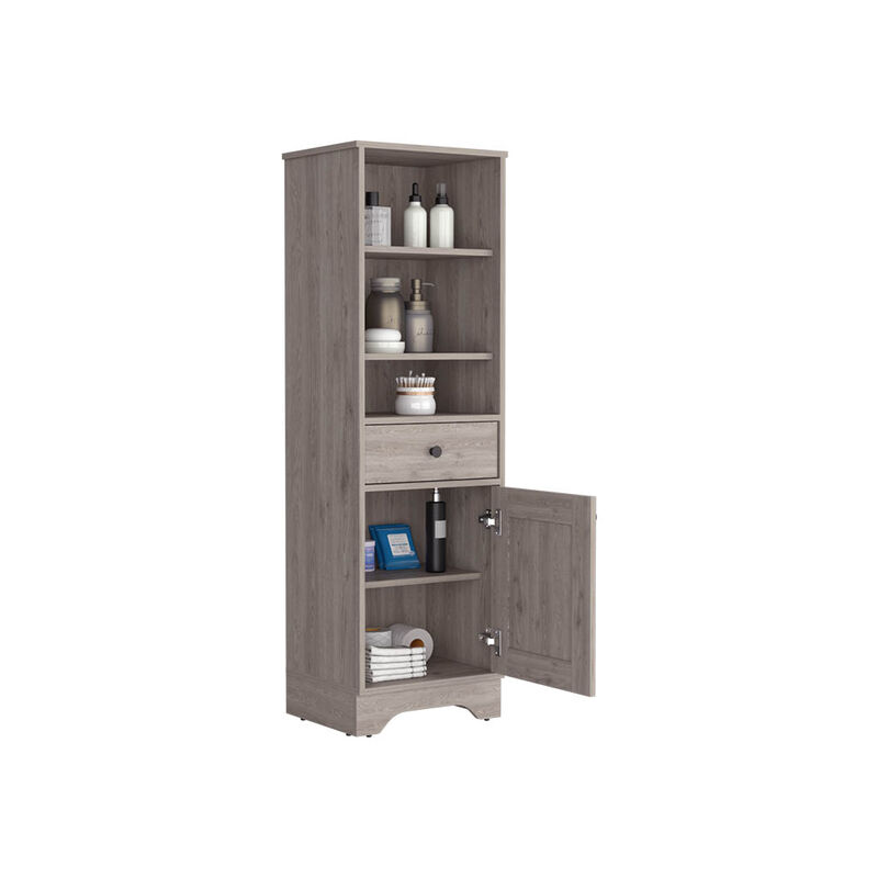 Linen Cabinet Burnedt, Bathroom, Light Gray