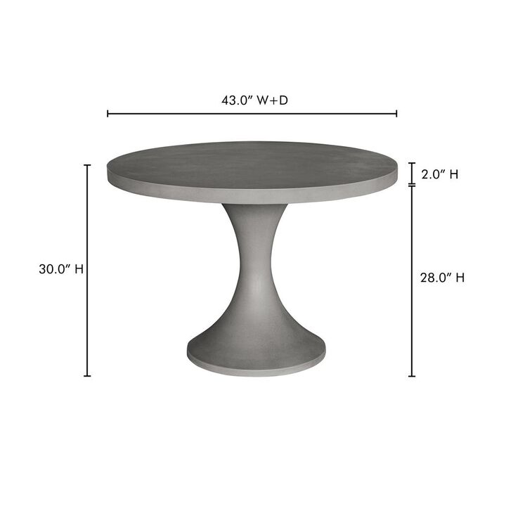 Moe’s Isadora Outdoor Dining Table Dark Grey