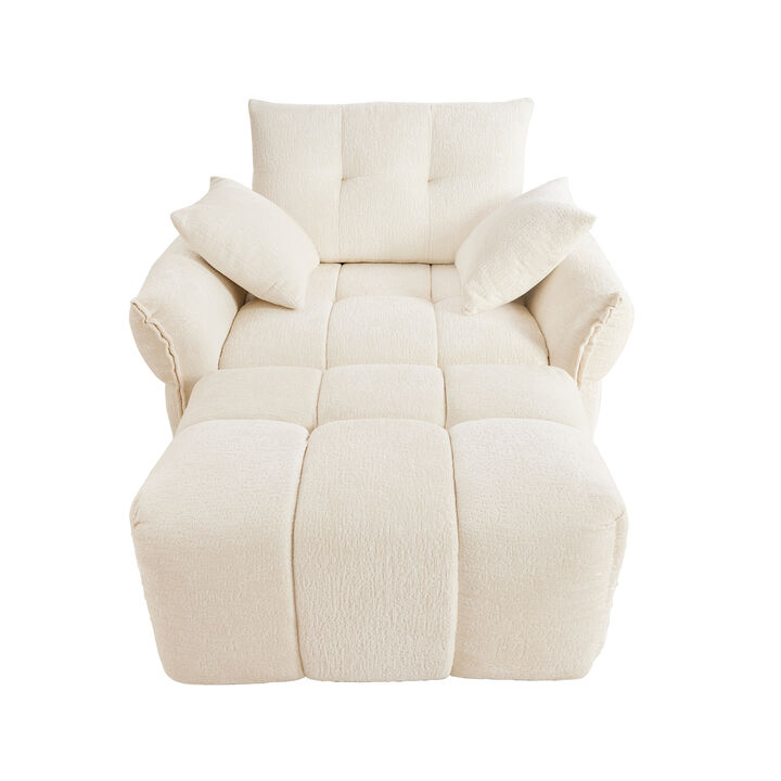 Merax Single Sofa Chair with 1 Ottoman