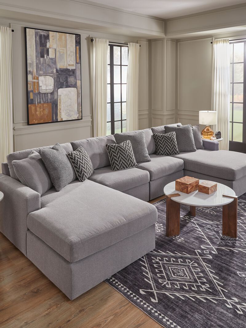 Modmax Granite 4-Piece Double Chaise Sectional