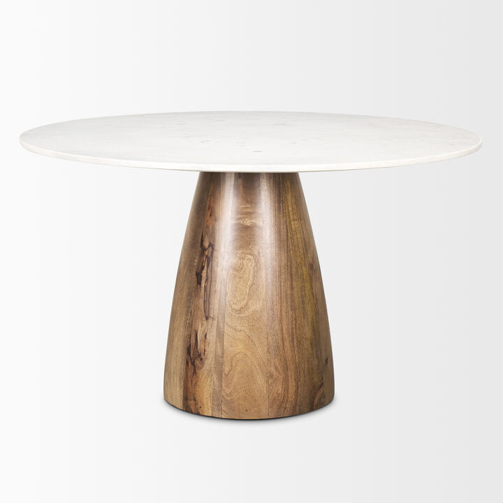 Allyson 48" White Marble Dining Table