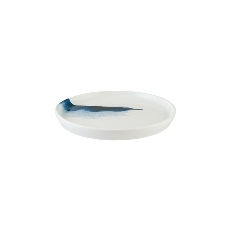 Blue Wave dia.11" Round Decorated Porcelain Plate (Set of 2)