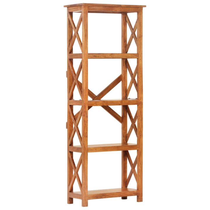 vidaXL Bookshelf 23.6"x11.8"x70.9" Solid Acacia Wood Sheesham Finish