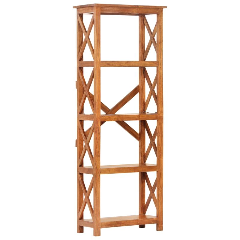 vidaXL Bookshelf 23.6"x11.8"x70.9" Solid Acacia Wood Sheesham Finish