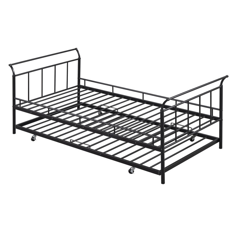 Merax Metal Frame Daybed with Trundle