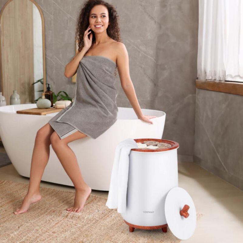 23L Large Luxury Bucket-Style Towel Warmer with Fragrant Disc Holder