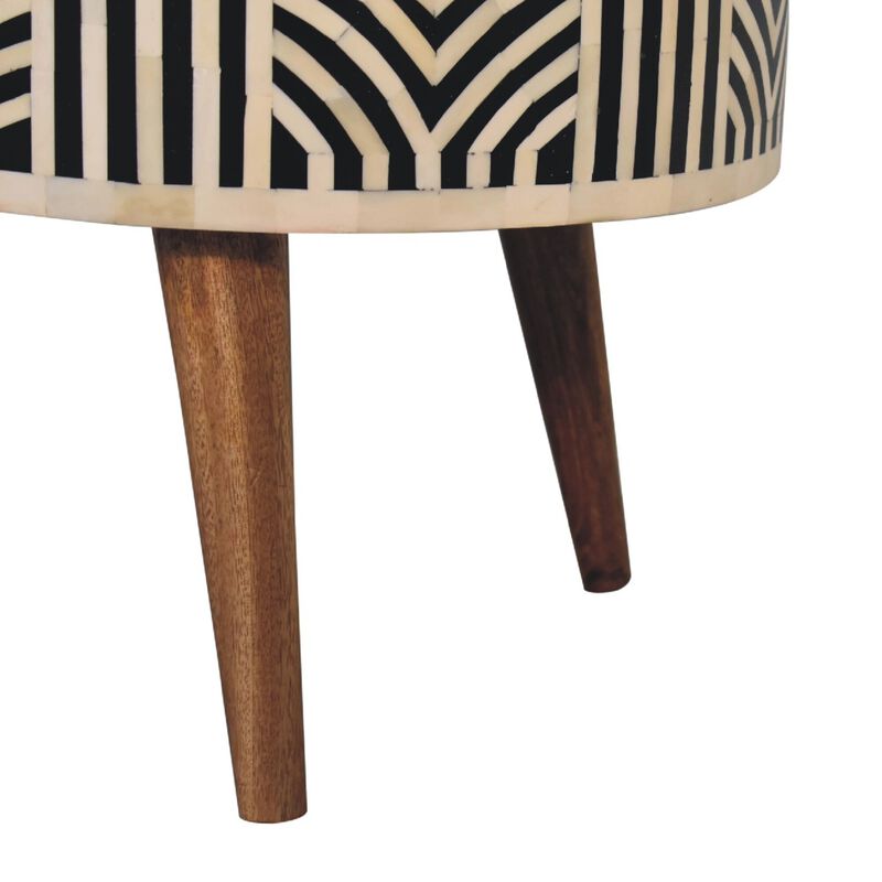 Edessa Bone Inlay  Solid Wood 2 Drawer Coffee Table
