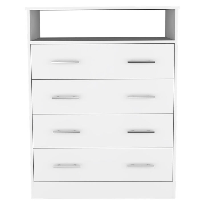 Dover 4-Drawer Rectangle Dresser White