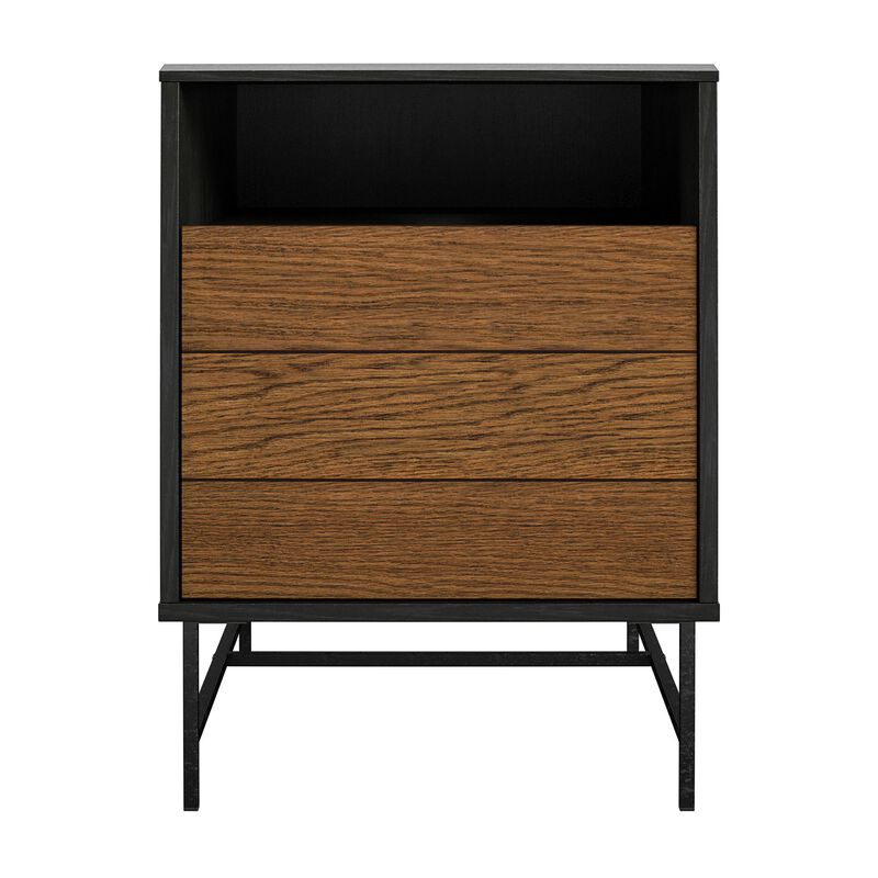 Reznor End Table, Black Oak