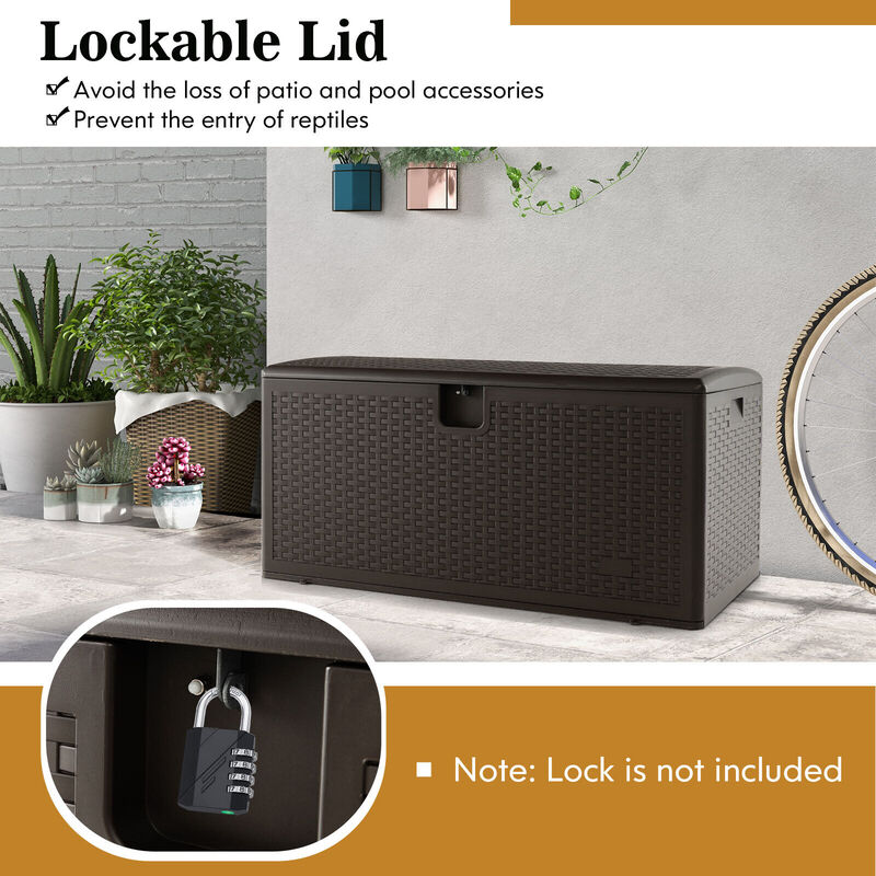 Weather Storage Container with Lockable Lid