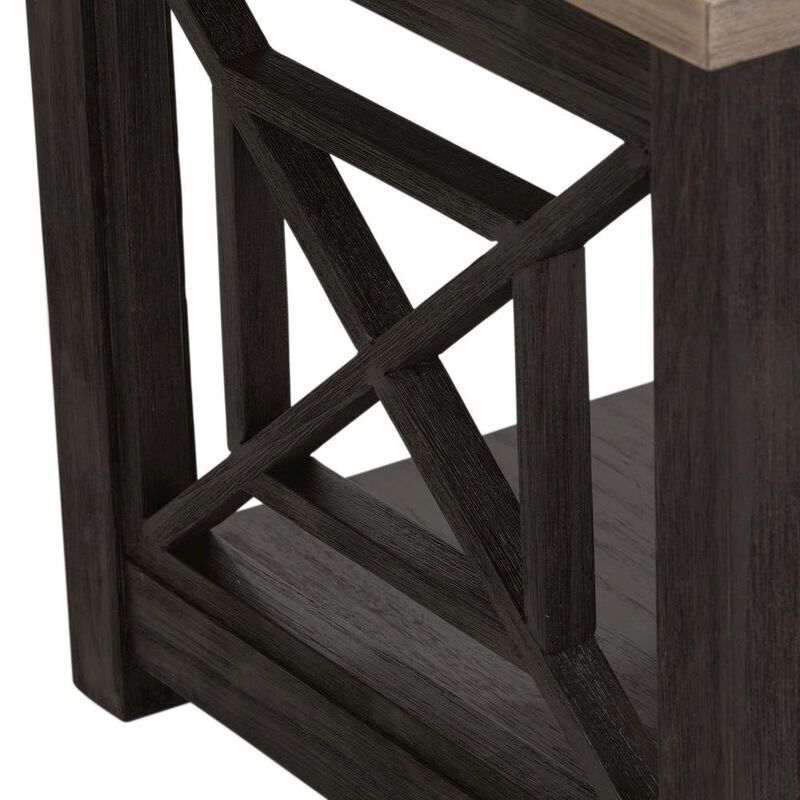 Starlight Canyon Home Black Square End Table – Farmhouse Side Table for Living Room Décor