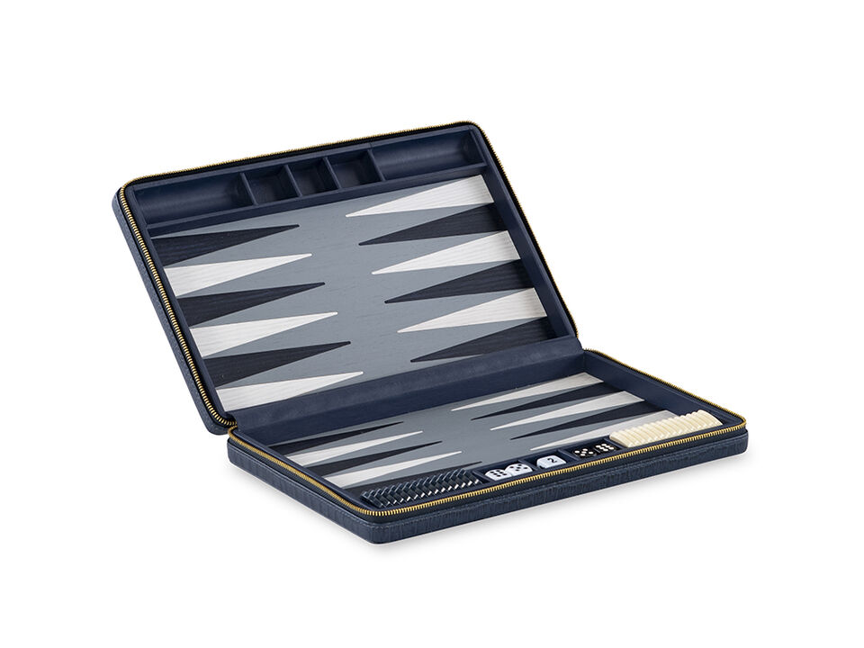 Travel Backgammon Board Blue