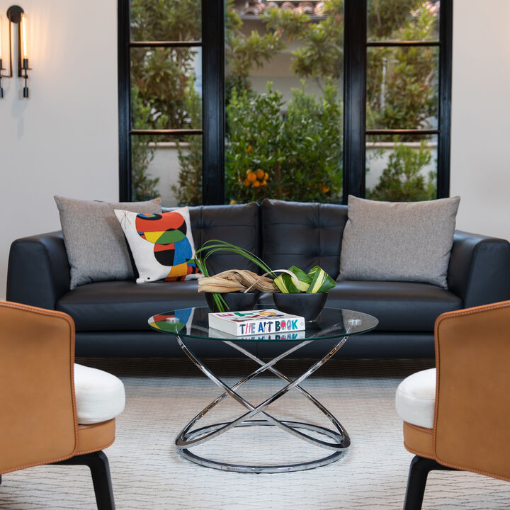 Galaxy Tempered Glass Round Coffee Table