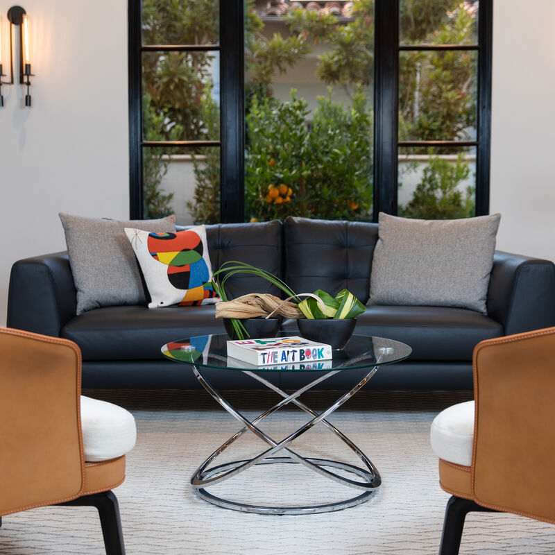 Galaxy Tempered Glass Round Coffee Table