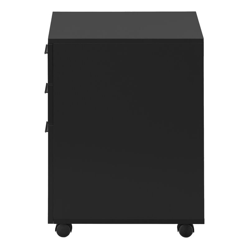 Monarch Specialties I 7781 File Cabinet, Rolling Mobile, Storage Drawers, Printer Stand, Office, Work, Laminate, Black, Contemporary, Modern