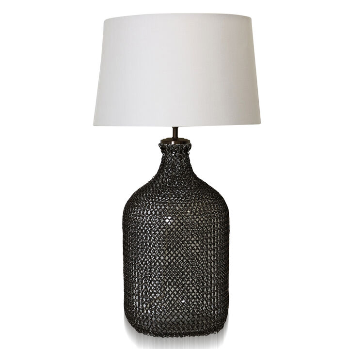 Webbed Glass Table Lamp