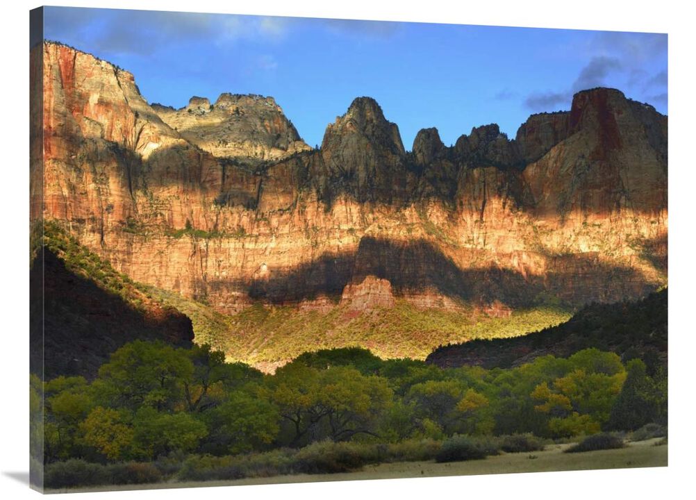 Towers of the Virgin with cloud shadows, Zion National Park, Utah-Canvas Art-40x30