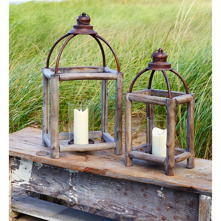 Set of 2 Lanterns for Home Décor, Outdoor Lighting, and Seasonal Decorations