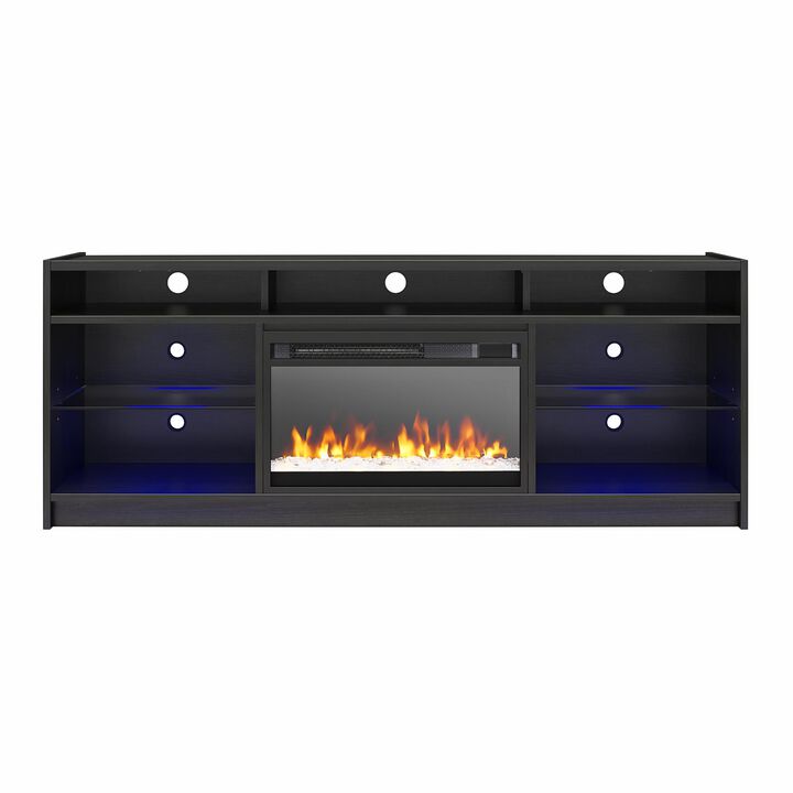 Ameriwood Home Terrene Fireplace Space Heater TV Stand for TVs up to 65"