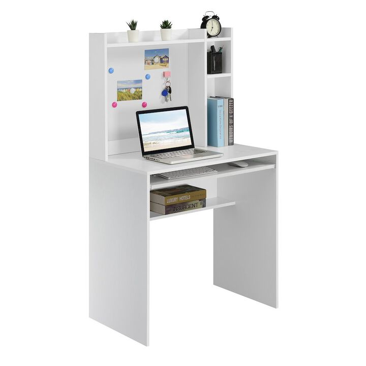 Convenience Concepts Designs2Go Student Desk with Magnetic Bulletin Board and Shelves