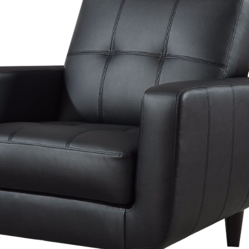 High toned Accent Chair, Black-Benzara