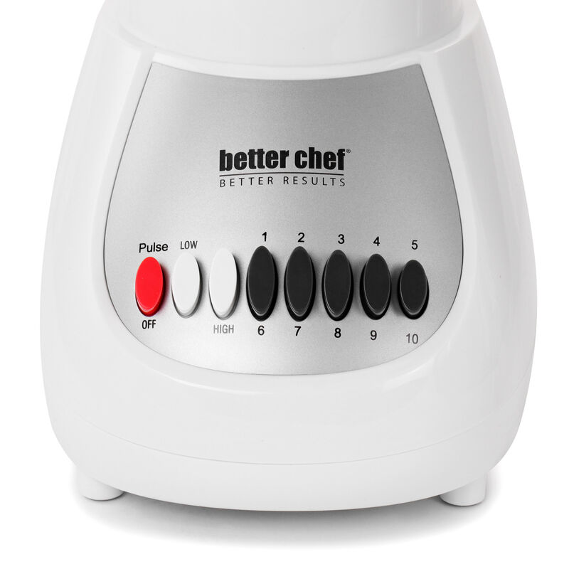 Better Chef 10 Speed 350 Watt Plastic Jar Blender in White
