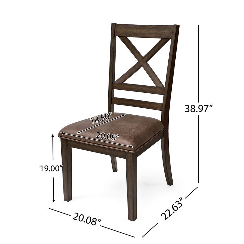 Merax Indoor 7 Pieces Wood Dining Set