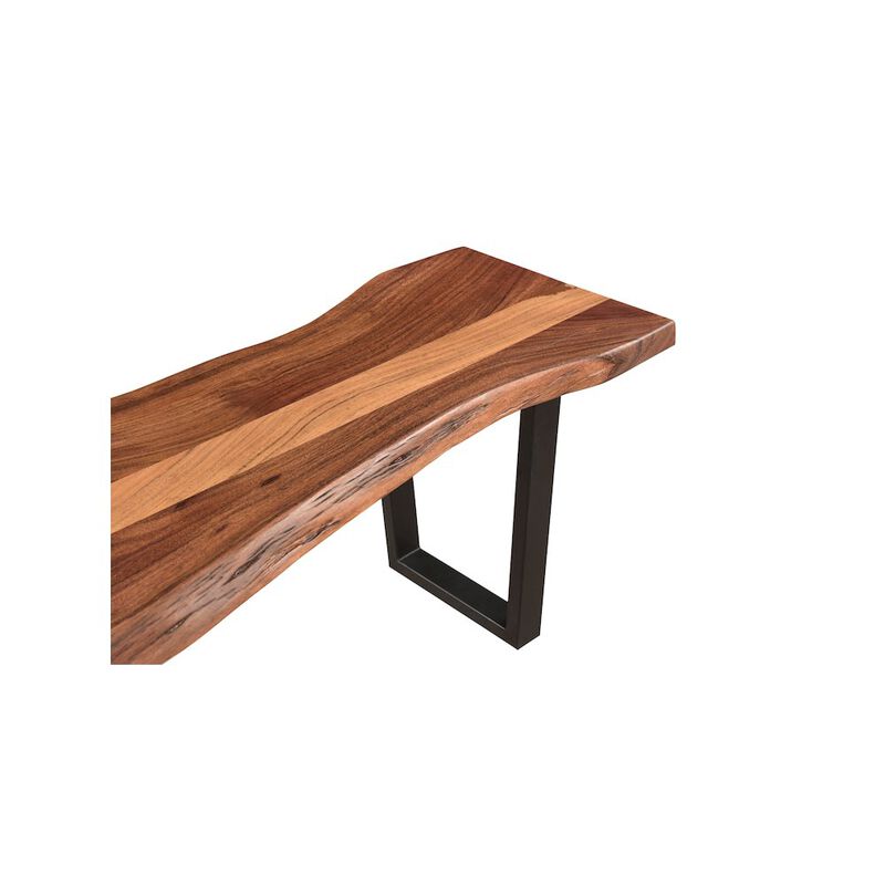 Taran Designs Oren 66 Live Edge Solid Wood Dining Bench