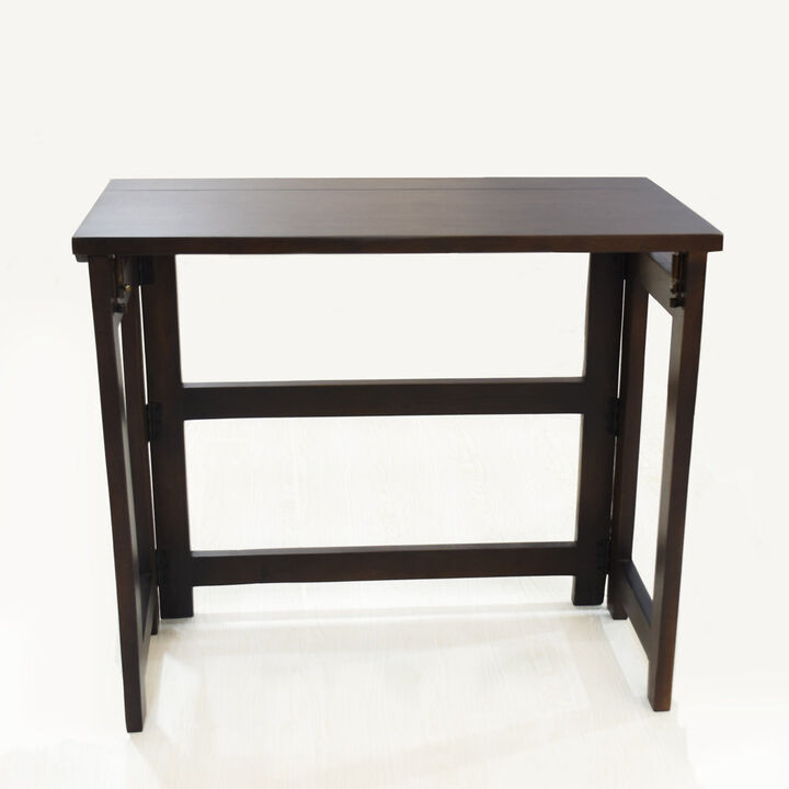 Handmade 100% Mango Wood Knock Down Dark Walnut Color Rectangular Shaped Indoor Study Table