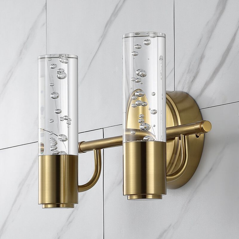 Bolha Minimalist Modern Bubble Acrylic/Iron Integrated LED Vanity Light