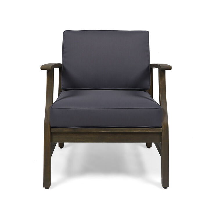 Christopher Knight Home® Wood Frame Club Chair Armchair for Outdoor Indoor