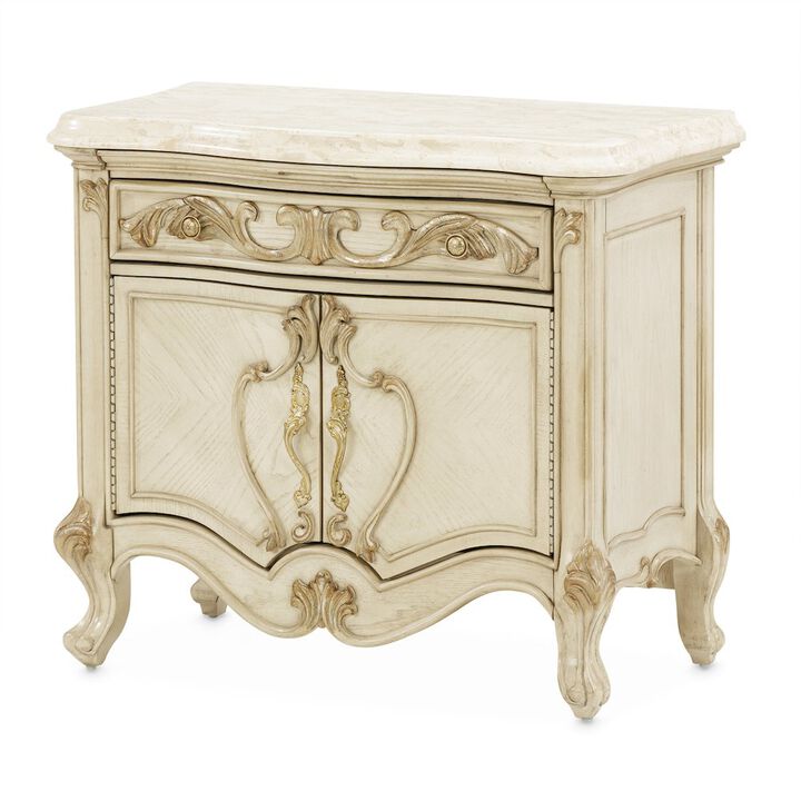 Michael Amini Platine de Royale Nightstand - Champagne