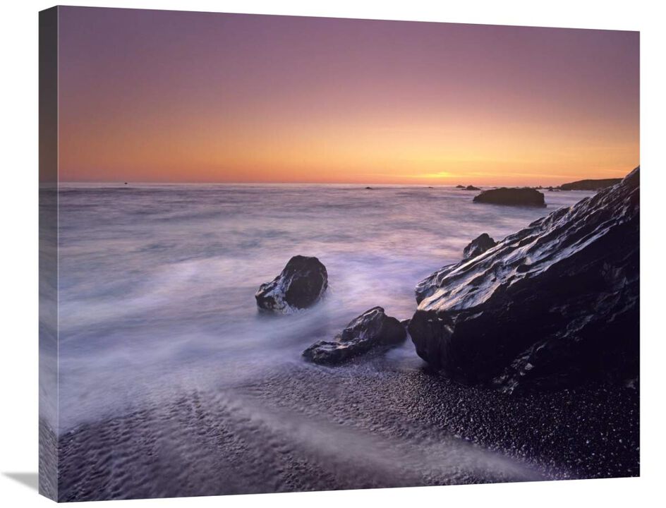 Sunset at San Simeon State Park Big Sur, California-Canvas Art-28x22