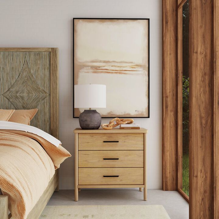 Butler Specialty Lennon 3 Drawer Rounded Leg Dresser, Light Brown