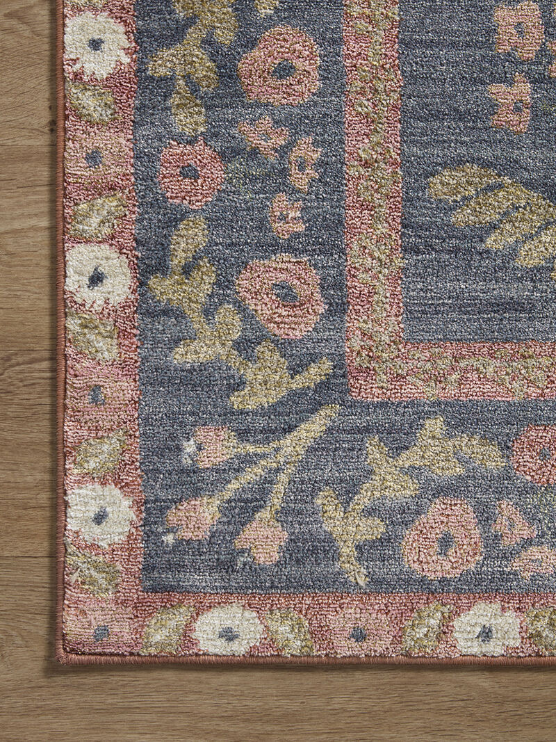 Fiore FIO01 Navy/Rust 6'3" x 9' Rug