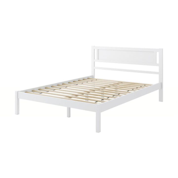Hivvago Wood Bed Frame with Headboard and Wooden Slats Support